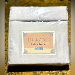 LULU & COCO Pastel Purple - 3 Piece Sheet Set